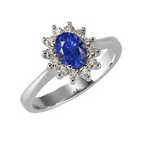 Anello Gazzola Gioielli Donna in Oro bianco Zaffiro 0.68 Ct GI-AN-2851-8-1-12-Z-OV-N6X4-G-SI - GI-AN-2851-8-1-12-Z-OV-N6X4-G-SI